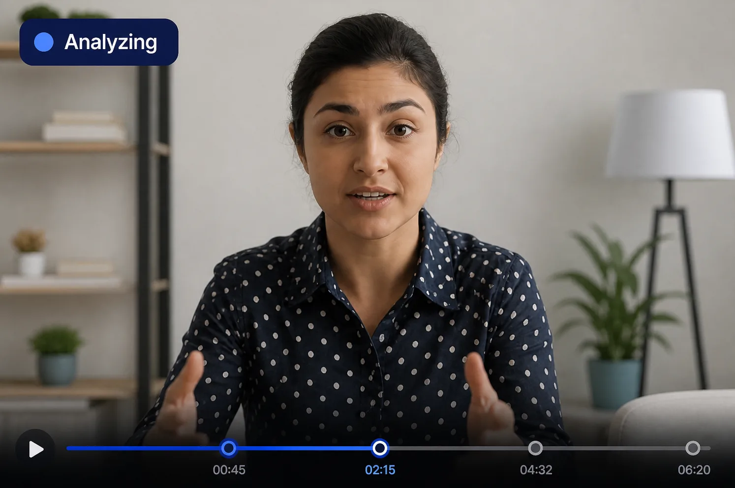 From transcript to extracted evidence: Astrix analyses a conversation and surfaces key quotes, important points and action items with timestamps